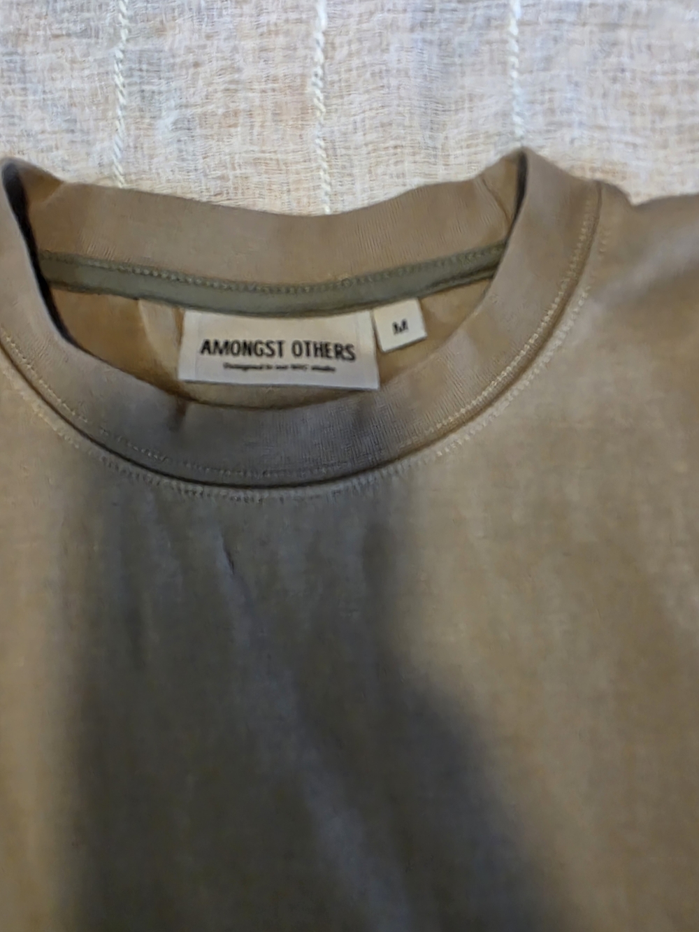 AMONGST OTHERS Men's Olive Crew Neck T-Shirt